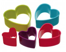 Kitchen Craft Five Piece Heart Shape Cookie Cutter Set Kitchen Craft Five Piece Heart Shape Cookie Cutter Set